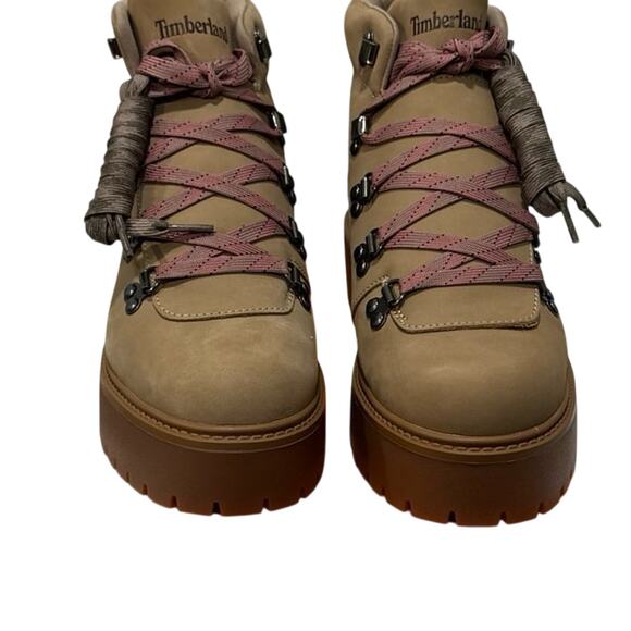 Timberland Women's Stone Street Mid Lace Up Boot Med.Beige Nubuck- Size: 8 - Picture 8 of 11